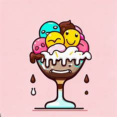 Design a unique and creative ice cream sundae with toppings that depict different emotions.