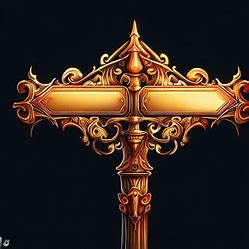 Create an image of a magnificent and ornate signpost, designed to guide and welcome travelers in grand style.