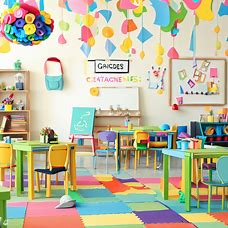 Create a colorful and imaginative classroom where kids can learn and grow.