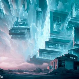 Create an alternate world where all buildings are made of ice. Image 3 of 4