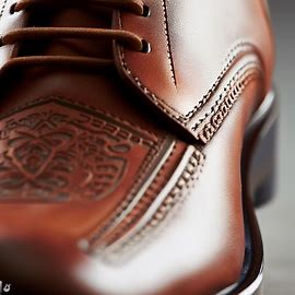 Include a close-up of a business casual shoe, with intricate detailing and a professional look.. Image 2 of 4