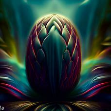 Create a surreal image of an exotic fruit with a hidden meaning.