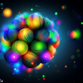 Picture a cricket balls transforming into multiple, colorful fireflies. Image 2 of 4