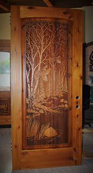 Image result for Carved Wooden Front Door