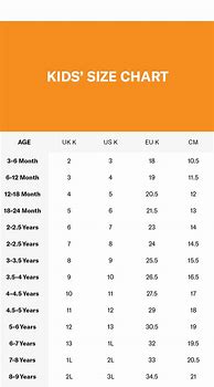 Image result for Children's Shoe Size Guide