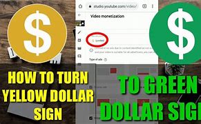 Image result for YouTube Yellow Monetization Sign