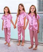 Image result for Kids Girls Silk Pajamas