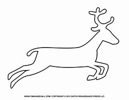 Image result for Outline of a Reindeer