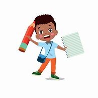 Image result for Girl Holding School Supplies Vector