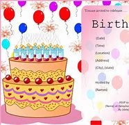 Image result for Free Birthday Cake Invitation Template