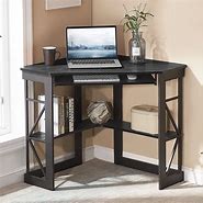 Image result for Corner Desk with Keyboard Tray in Middle