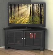 Image result for Corner TV Stand with Glass Doors