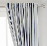 Image result for Navy Blue Striped Curtains