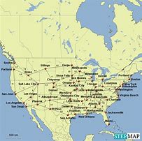 Image result for United States Map with Distances