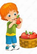 Image result for Eat Apple Cartoon
