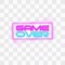 Image result for Neon Game Over PNG