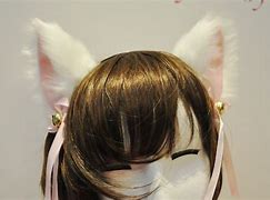 Image result for White Cat Ears Headband