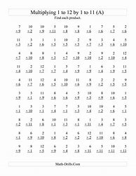 Image result for Multiplication Drill Worksheets