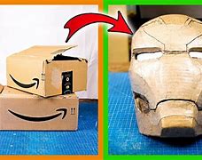 Image result for Iron Man Helmet Cardboard