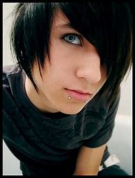 Image result for Cute Emo Boy Black Hair