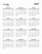 Image result for 1887 Calendar