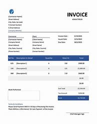 Image result for Contractor Invoice Template