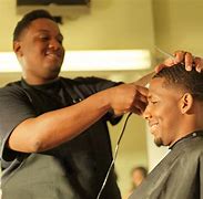 Image result for Salon Black Person Cutting Hair with Machine