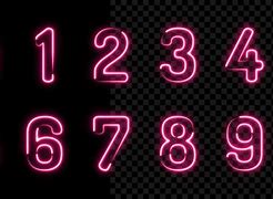 Image result for Neon Numbers Between 1 to 1000