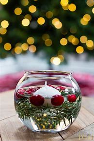 Image result for White Floating Candle Centerpieces Christmas