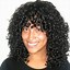 Image result for Side Bangs On Curly Hair