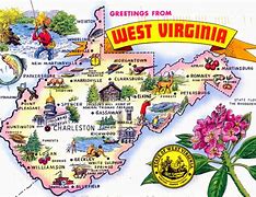 Image result for Large Map of West Virginia
