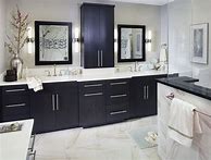 Image result for Satin Black Bathroom Cabinets