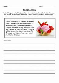 Image result for Descriptive Writing Activity