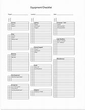 Image result for Camera Equipment List Template