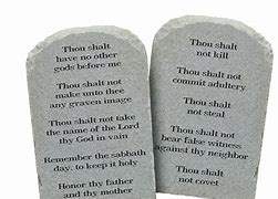 Image result for Ten Commandments in Stone