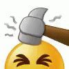 Image result for Hammer Hitting Head Emoji