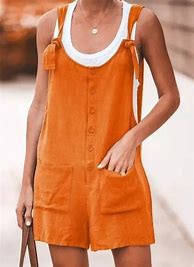 Image result for Linen Overalls Shorts