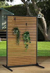 Image result for Vertical Wood Slat Privacy Screen