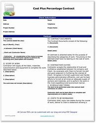 Image result for Cost Plus Contract Template