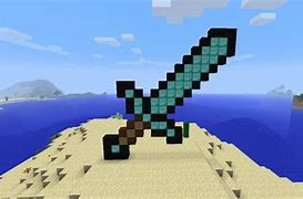 Image result for Minecraft Diamond Sword Pixel Art