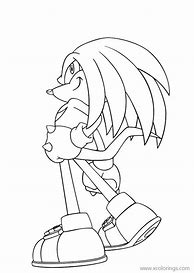 Image result for Girl Knuckles the Echidna Coloring Page