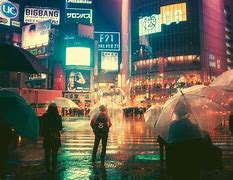 Image result for Japan Night Street Rain