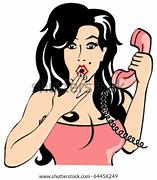 Image result for Artoon Woman Holding a Phone