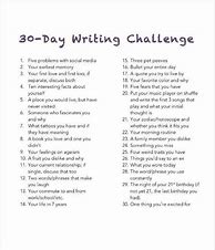 Image result for 30-Day Challege Writing
