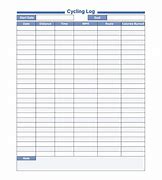 Image result for Cycling Log Template