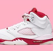 Image result for Air Jordan 5 Grey and Pink