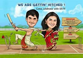 Image result for Cricket Wedding Caricature