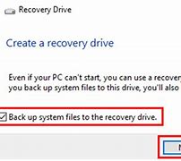 Image result for Back Up System Files to the Recovery Drive