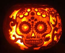 Image result for Day of the Dead Pumpkin Carving