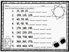 Image result for 1st Grade Math Pattern Worksheets